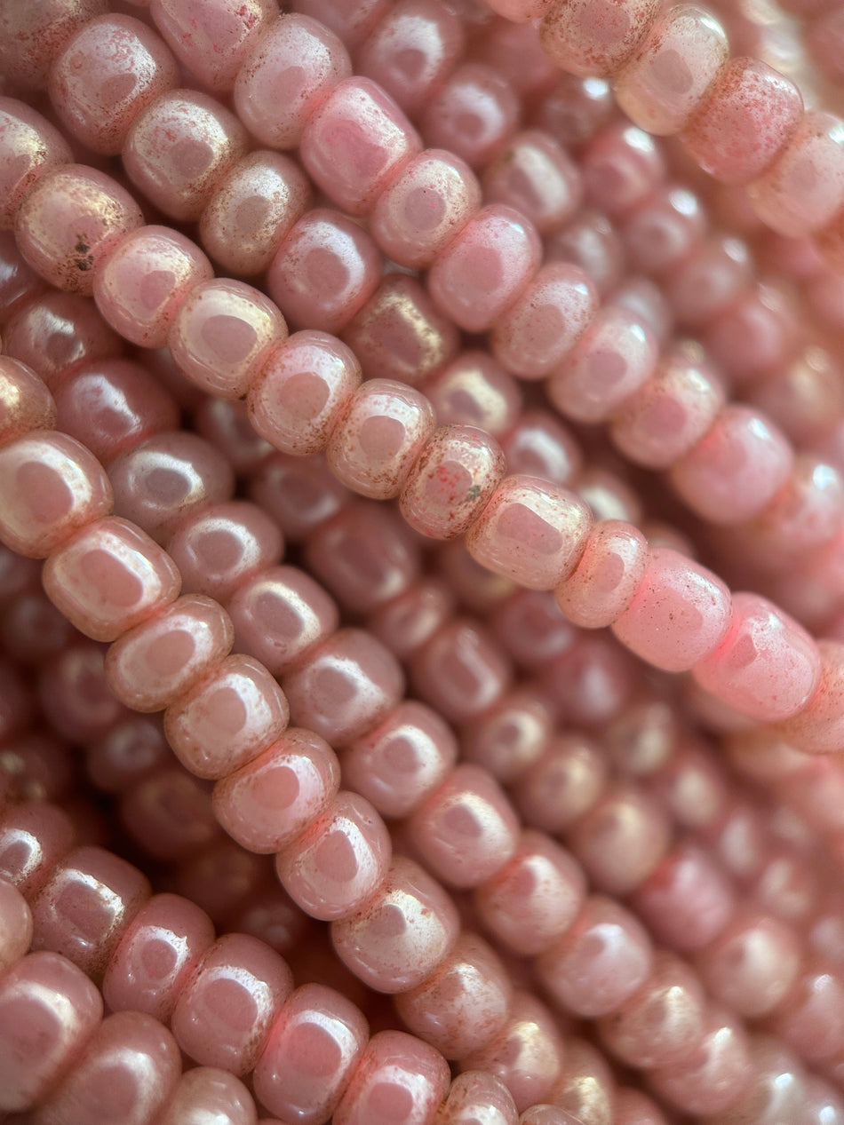 Dusty Rose African Seed Bead Strand, 4mm