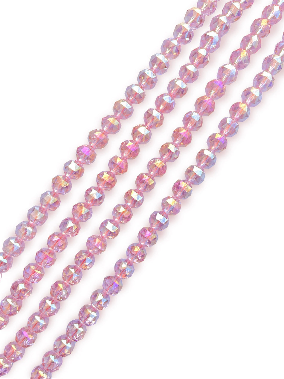 Faceted Round Crystal Strand, 12mm