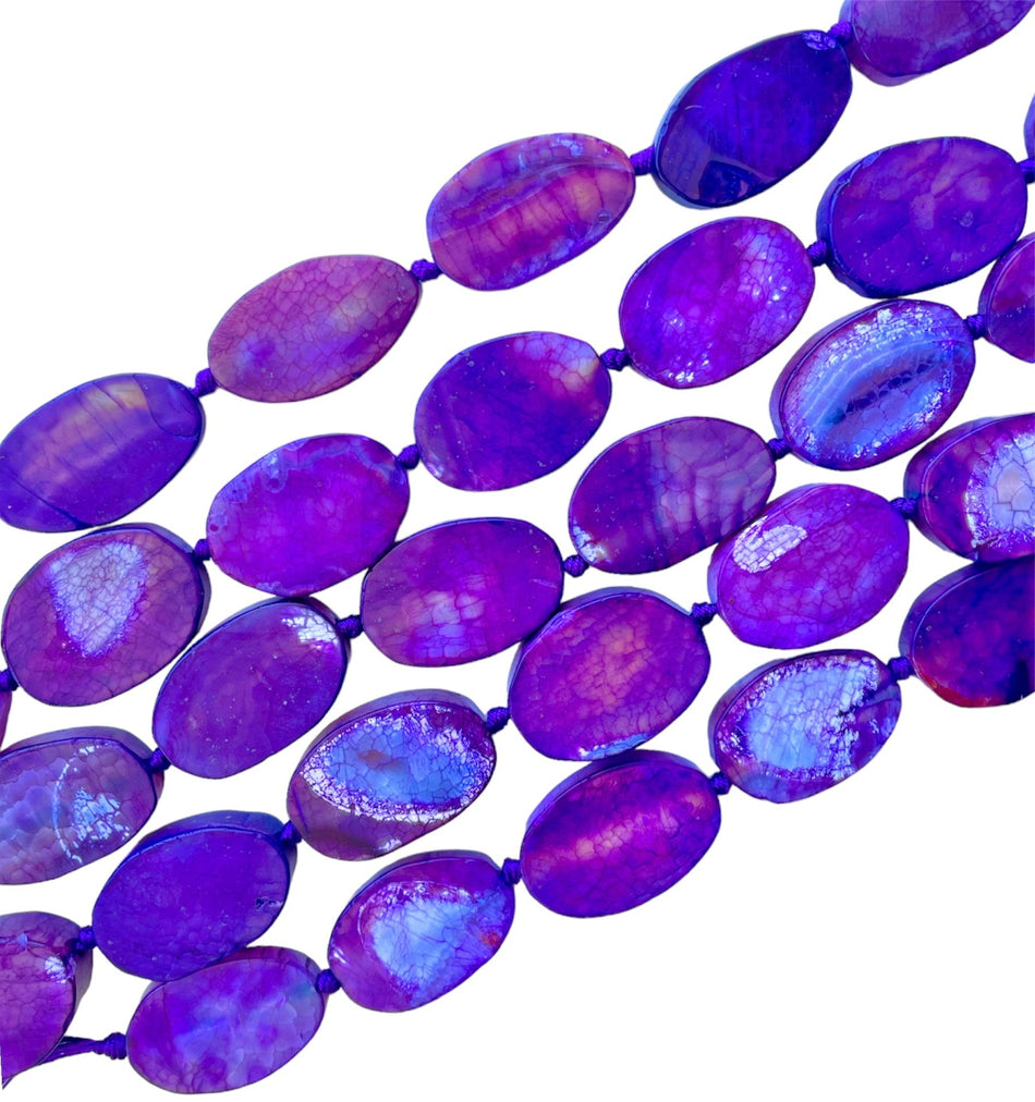 Agate Purple Focal 35x25mm, 1pc