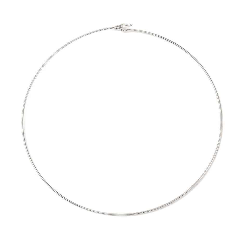 Stainless Steel Silver Necklace with Extensor 5inch Diameter, 1pc