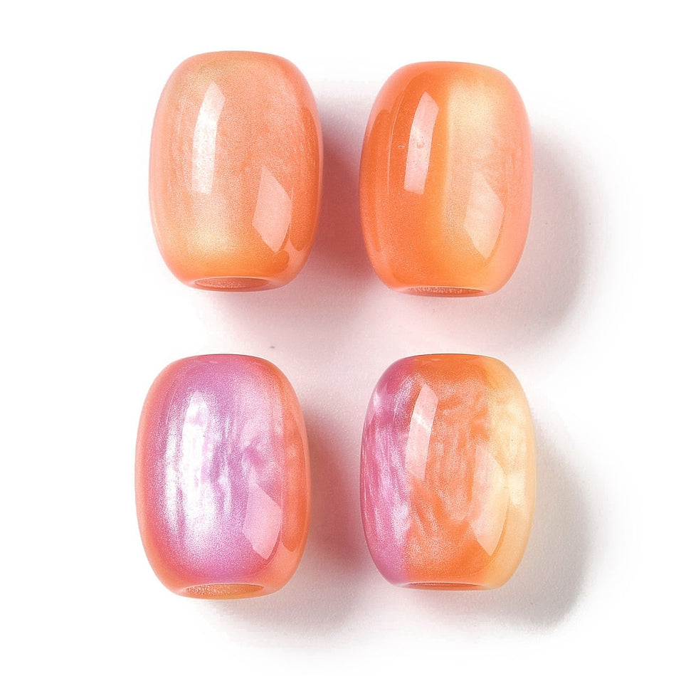 Resin Barrel Large Hole Bead 16mm, 10pcs