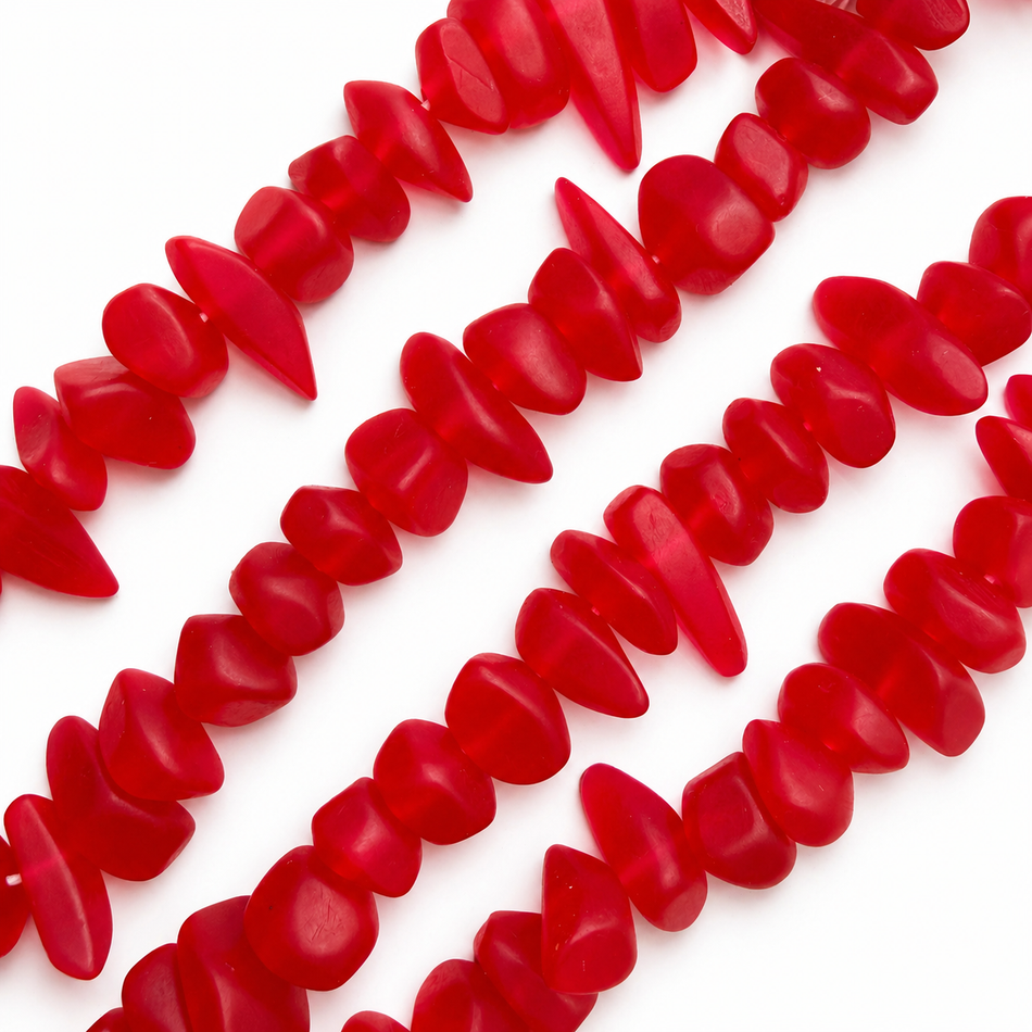 Resin Chips Translucent Color Bead 18mm Strand