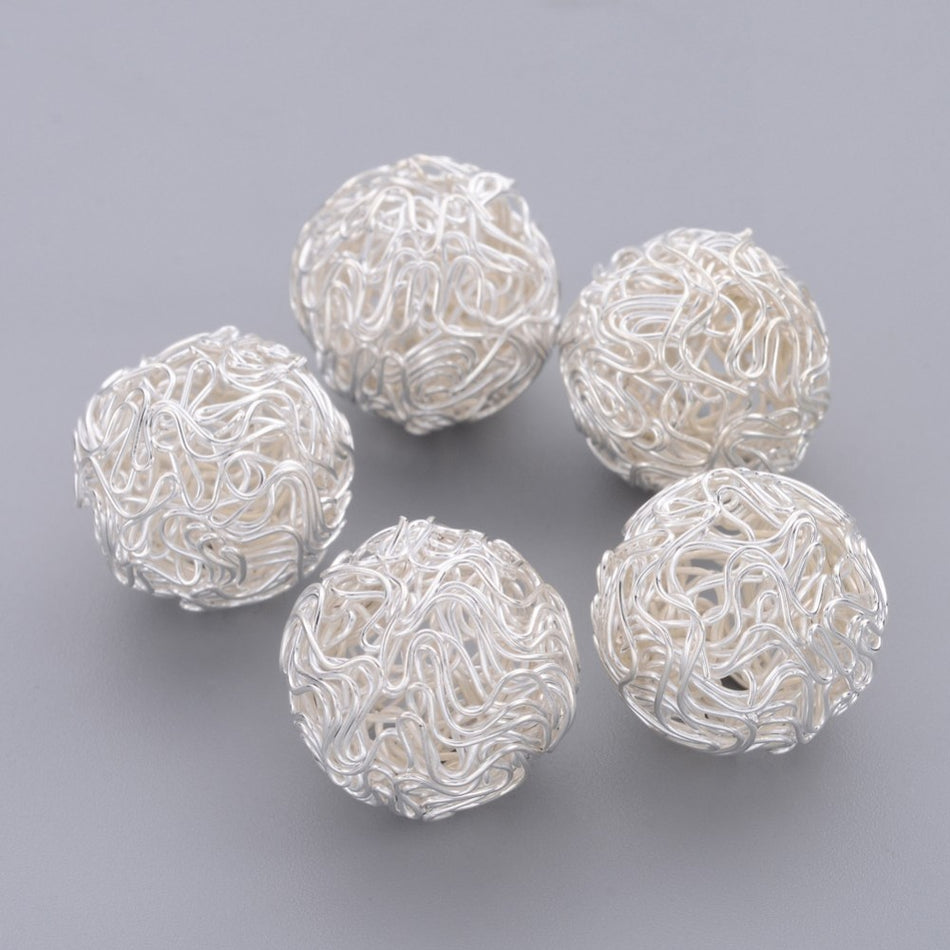 Round Wire Beads 20mm, 4pcs