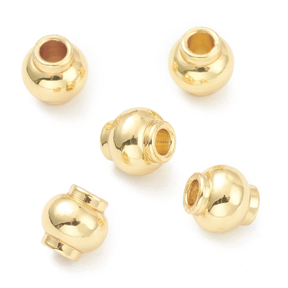 Gold Filled Barrel Spacer 5mm, 15pcs