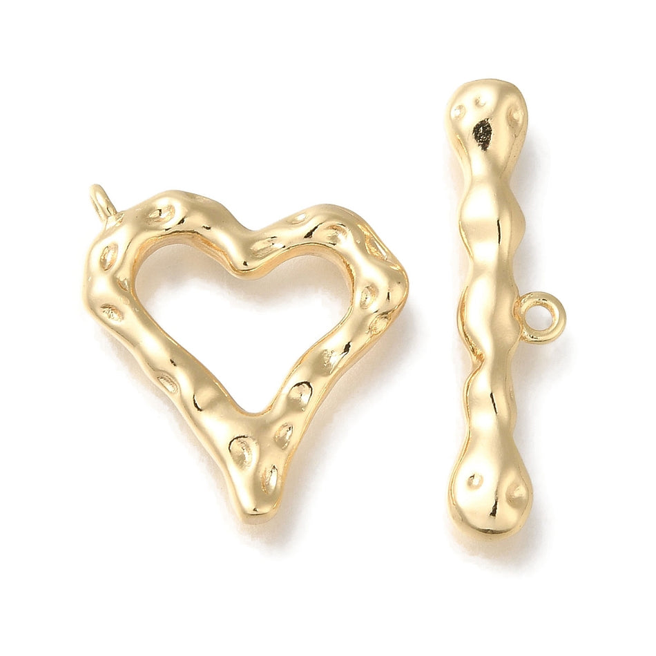 Gold Filled Heart Toggle Clasp 21mm, 1pc