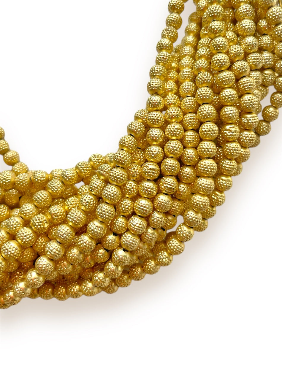 Gold Filled Round Spacer Bead Strand, 6mm