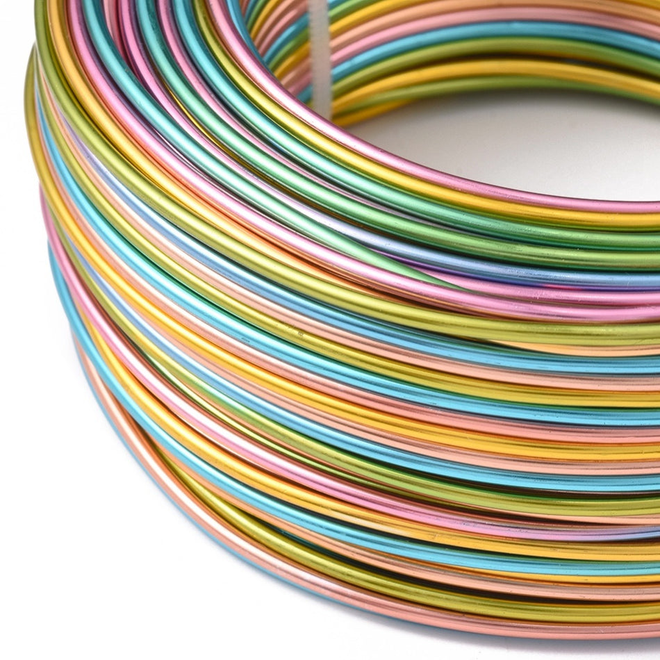 Multicolor Pastel Aluminum Wire, 12 Gauge