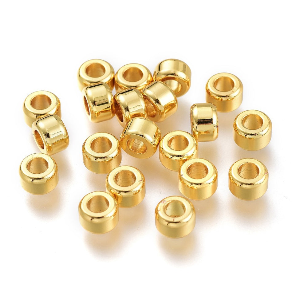 Gold-Filled Barrel Spacer Beads 6mm, 10pcs