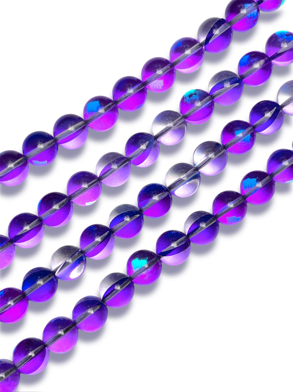 Purple Tornasol Crystal Strand, 12mm