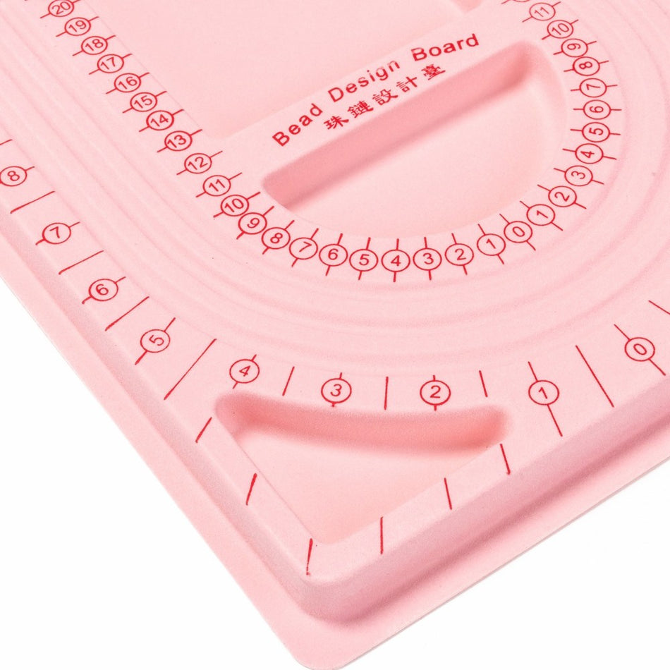 Pink Necklace Design Board with Measurements, 1pc