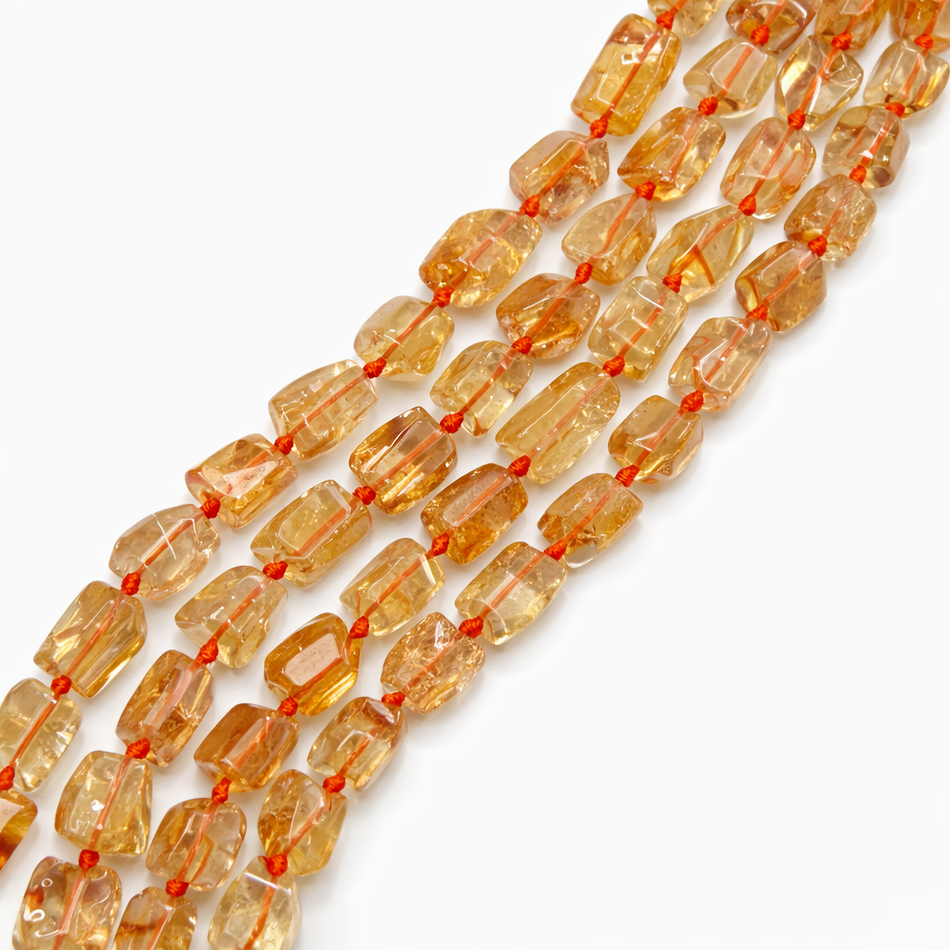 Citrine Chunk Bead 8mm Strand
