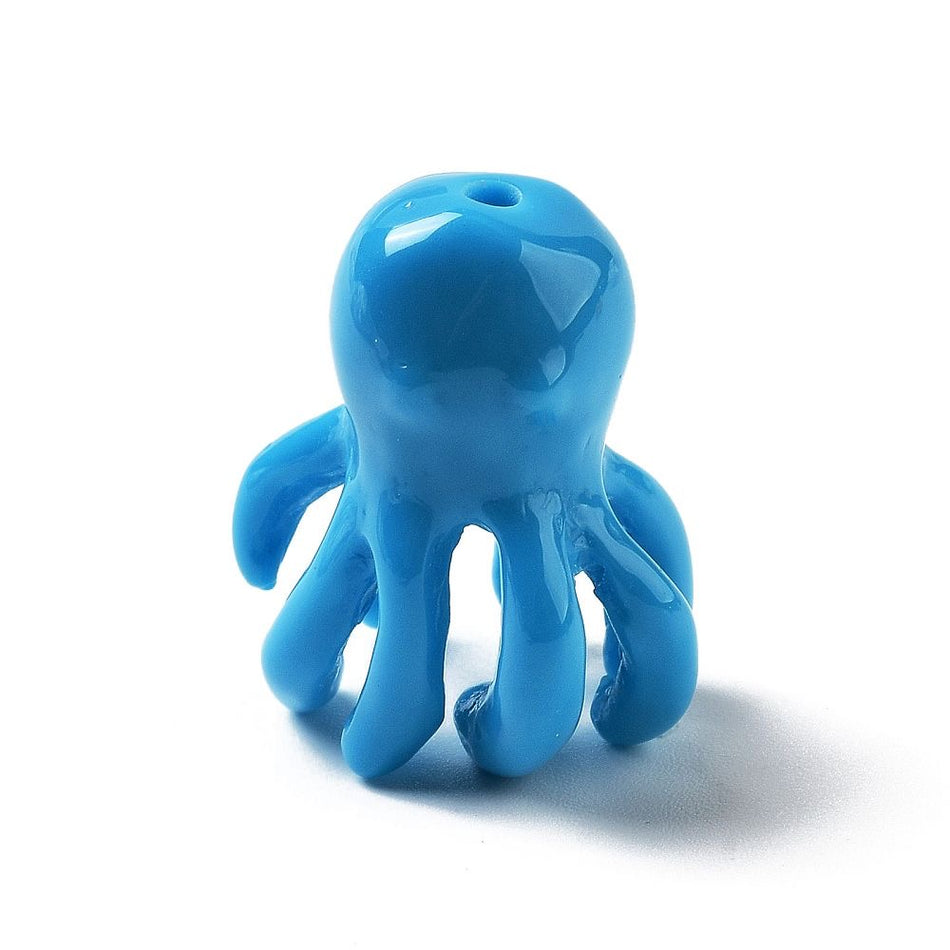 Resin Octopus Bead 22mm, 2pcs