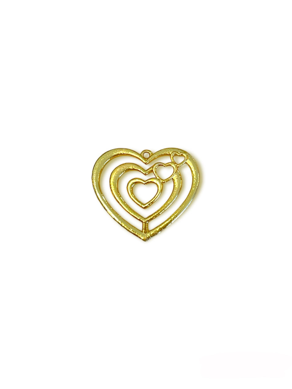 Gold Filled Triple Heart Pendant