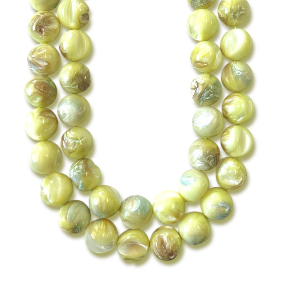 Round Shell Bead Strand, 16mm