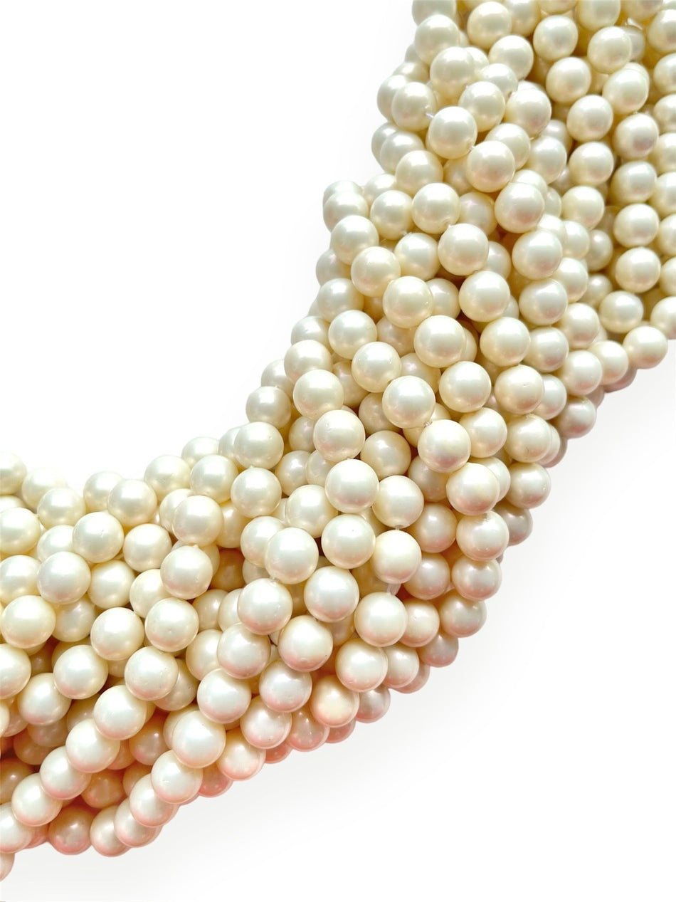 Shell White Round Pearl Strand