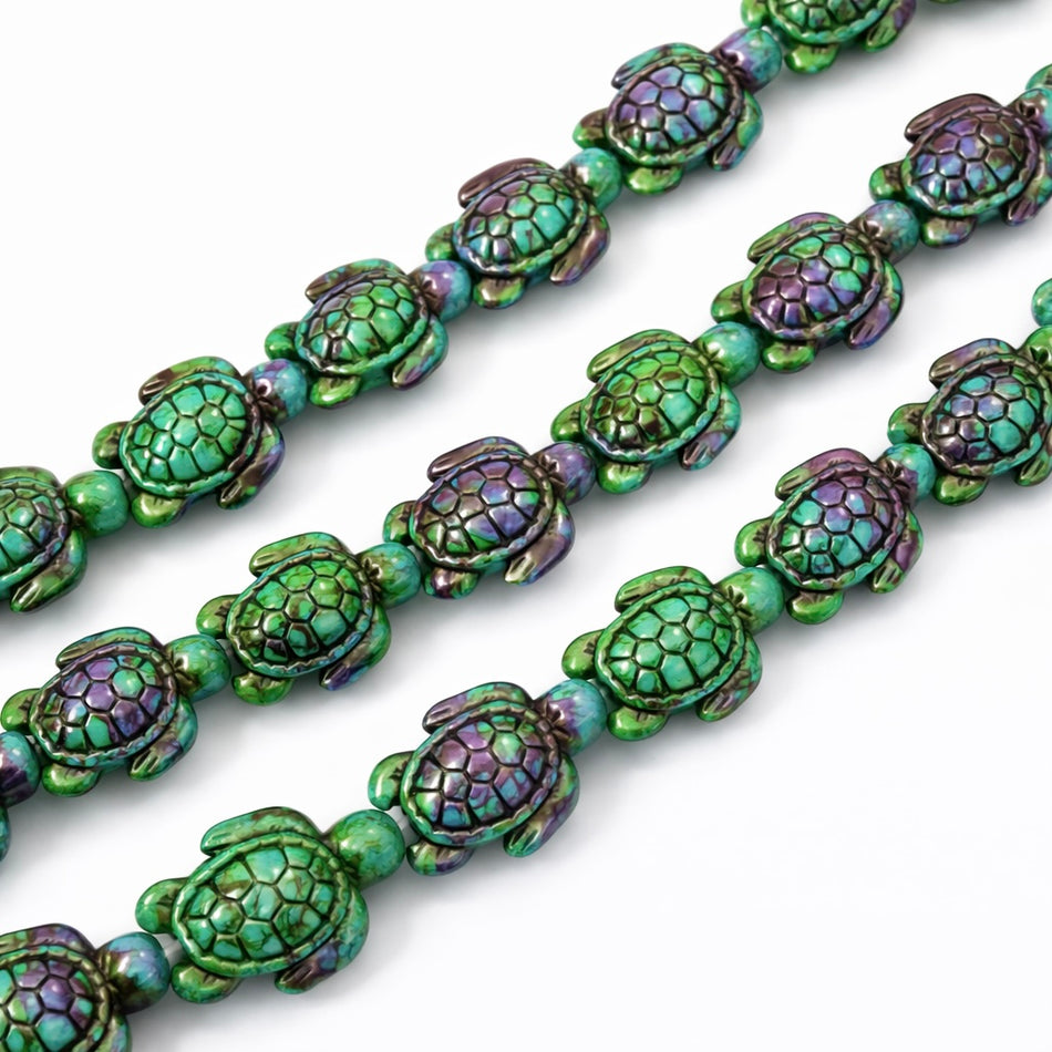 Howlite Tortoise Bead 18mm Strand