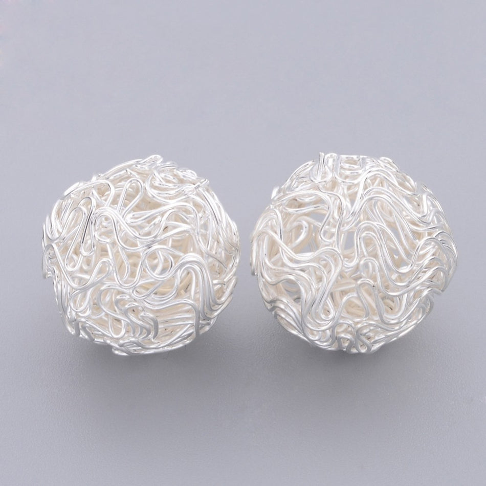 Round Wire Beads 20mm, 4pcs