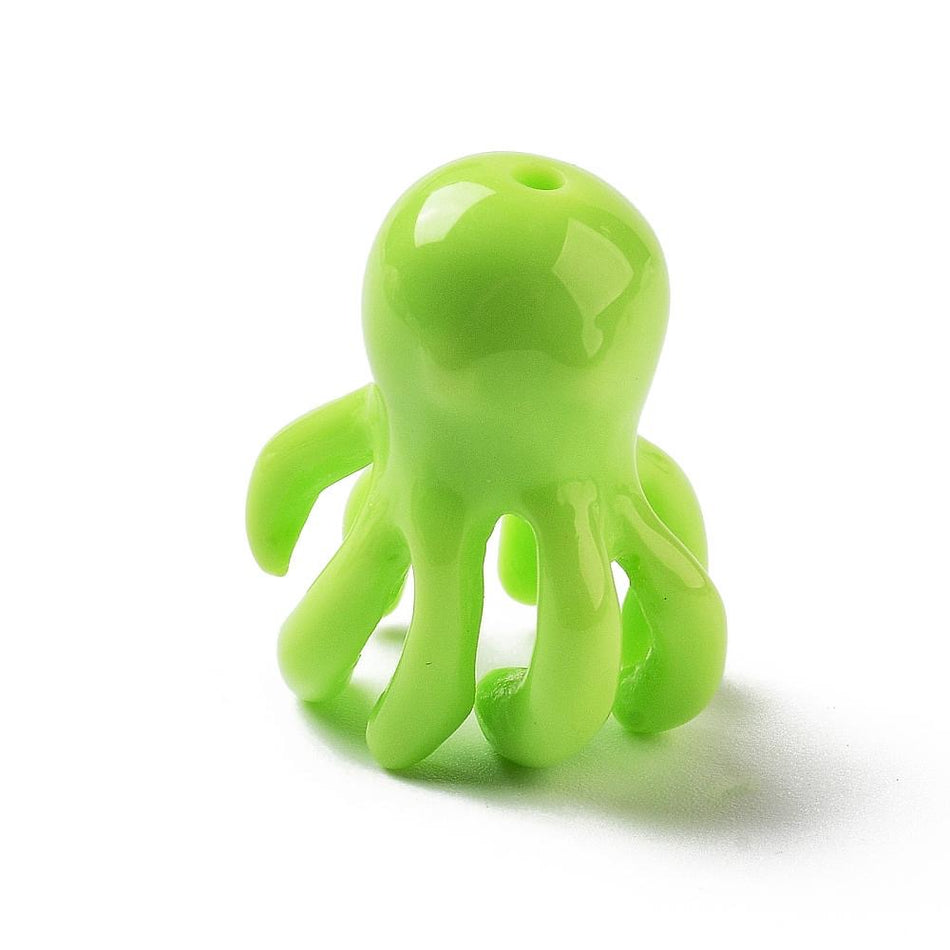 Resin Octopus Bead 22mm, 2pcs