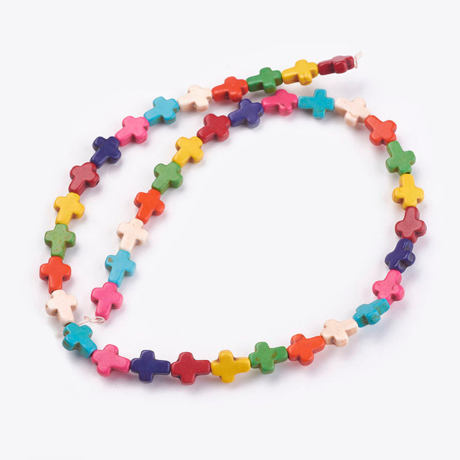 Multicolor Howlite Bead 10mm Strand