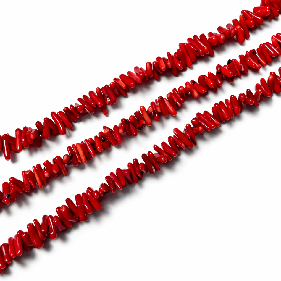 Red Branches Bead 12mm Strand