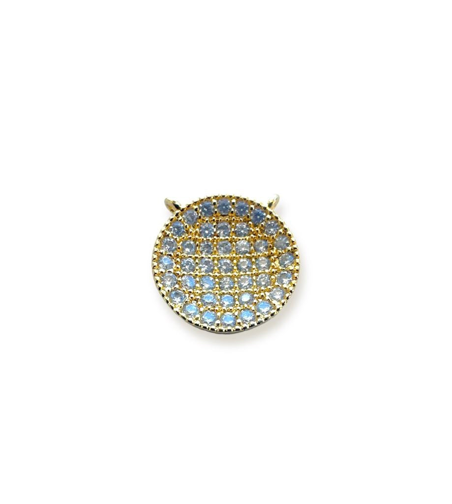 Gold Zirconia Pendant, 1pc