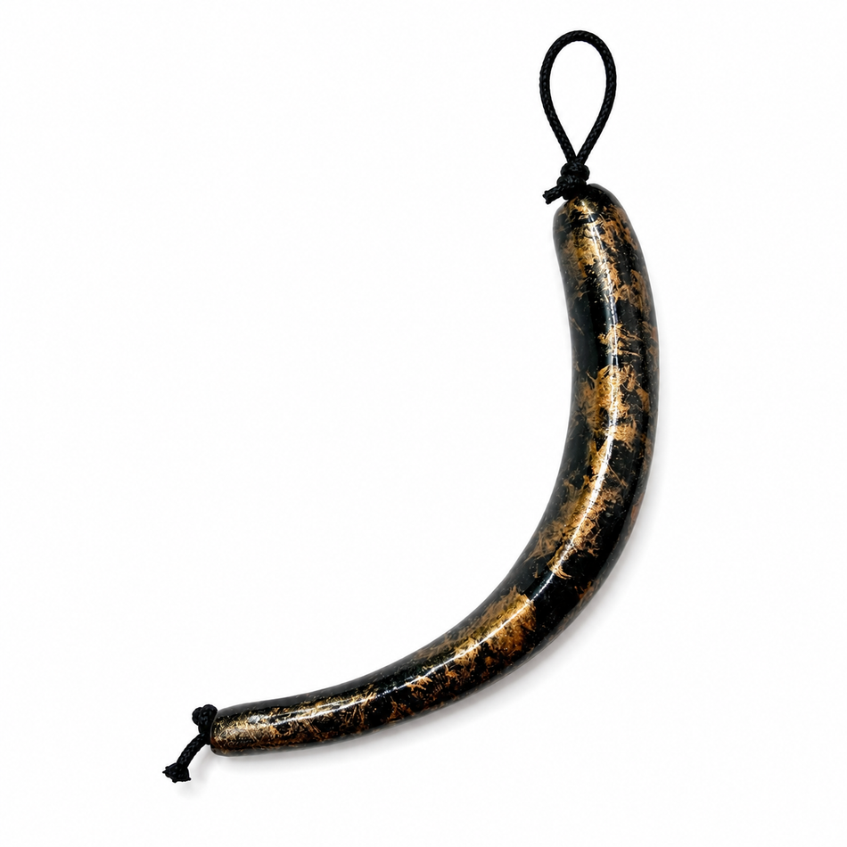 Colored Wood Horn-Shaped Pendant 6 inches