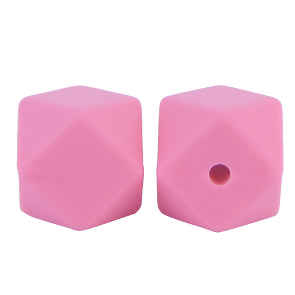 Rubber Polygon Beads 17mm, 10pcs