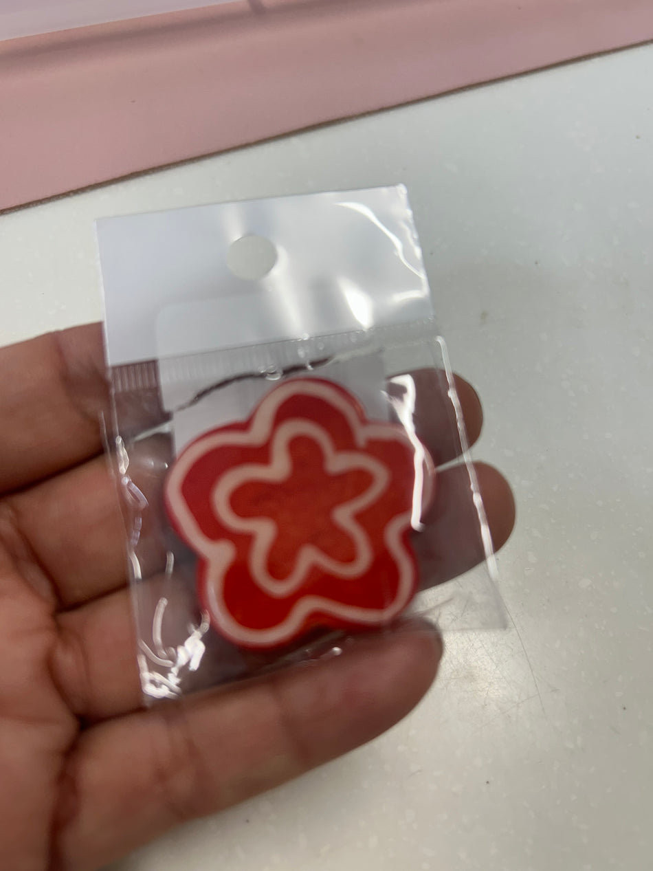 Double Flower African Bead 40mm, 1pc