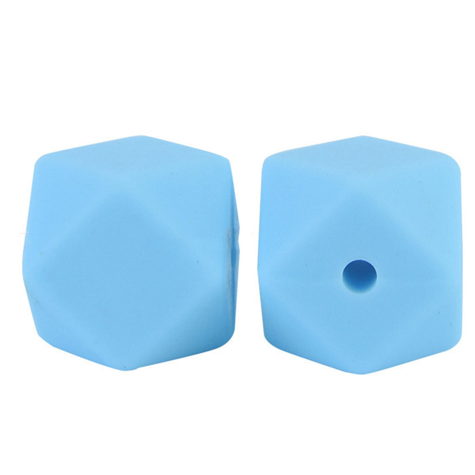 Rubber Polygon Beads 17mm, 10pcs