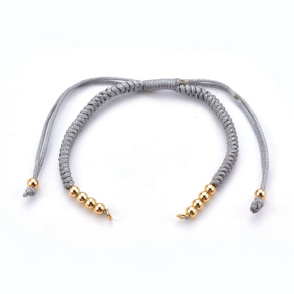 Cord Braided Connector Bracelet, 1pc