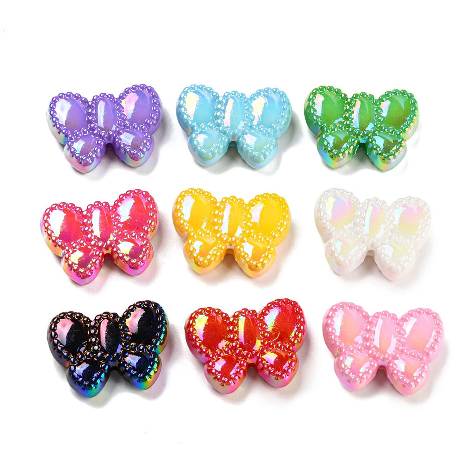 Mixed Color Bowknot Beads 18mm, 4pcs