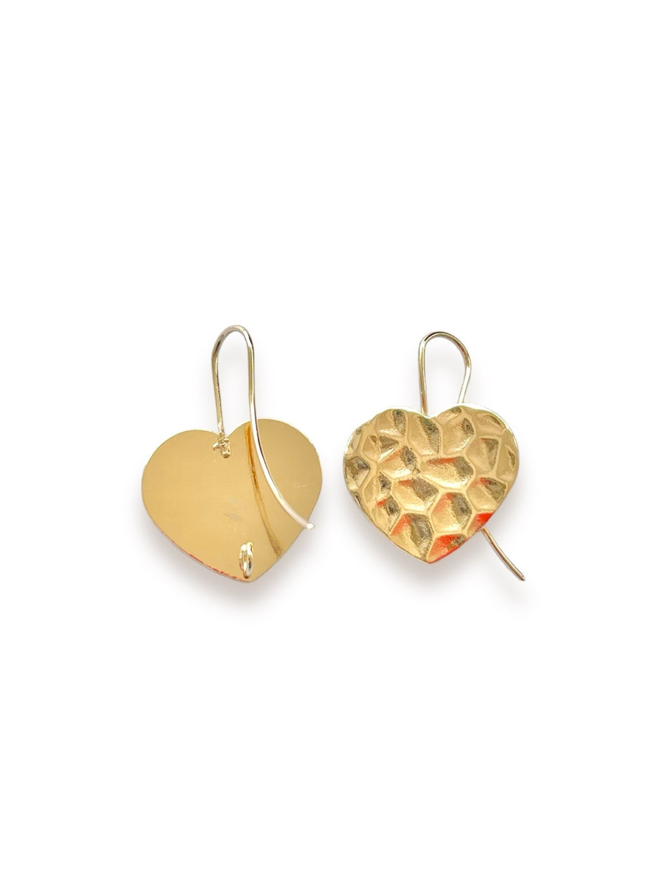 Gold Filled Heart Hook Earring, 1 Pair