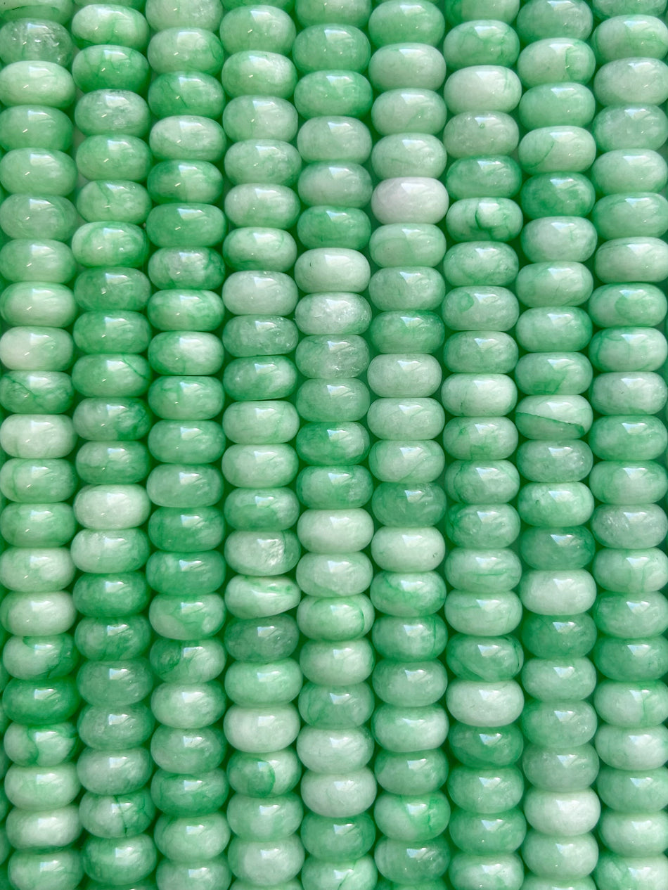 Rondelle Bead Jade Strand, 10mm