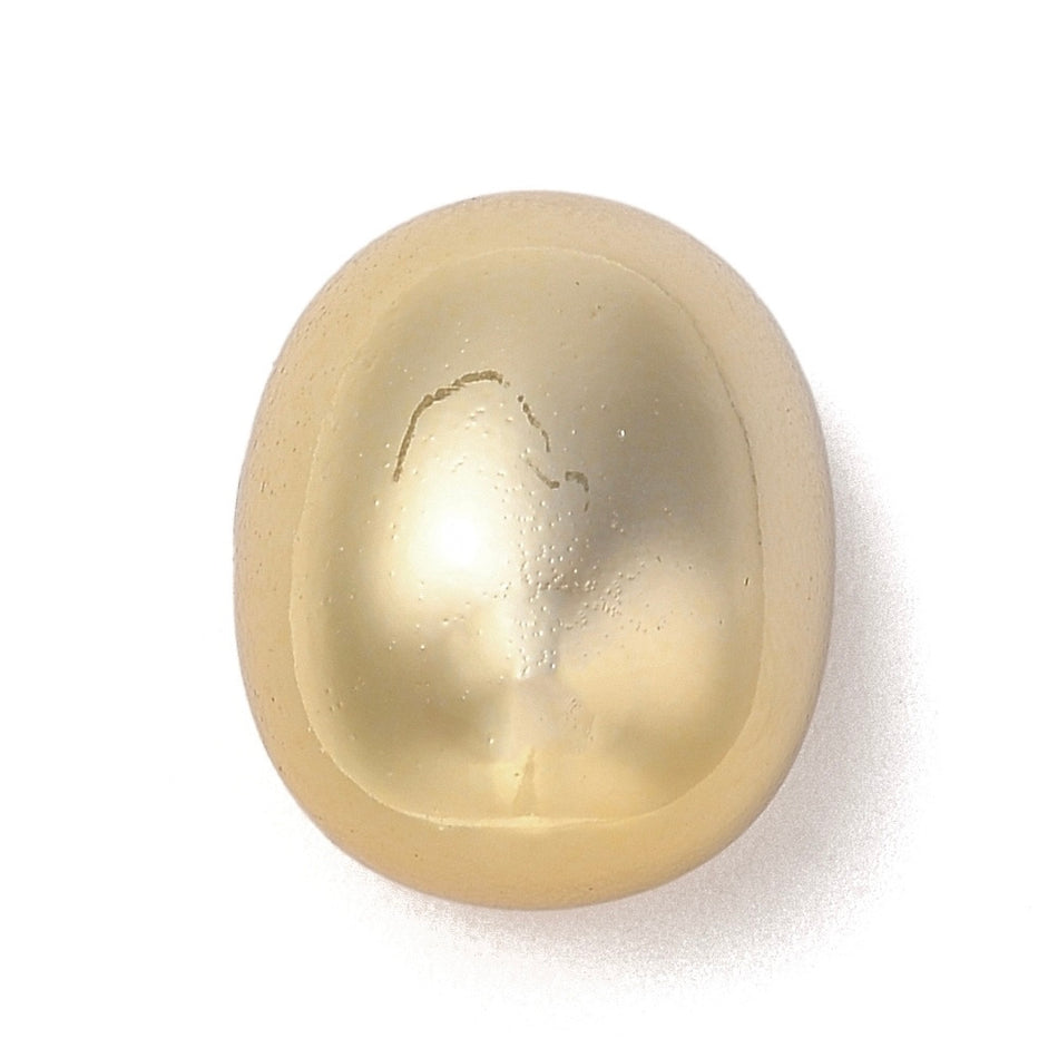 Gold Oval Acrylic Bead 19mm, 10pcs