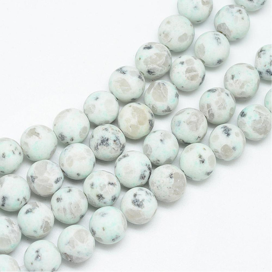 Round Kiwi Jasper Bead Strand, 10mm