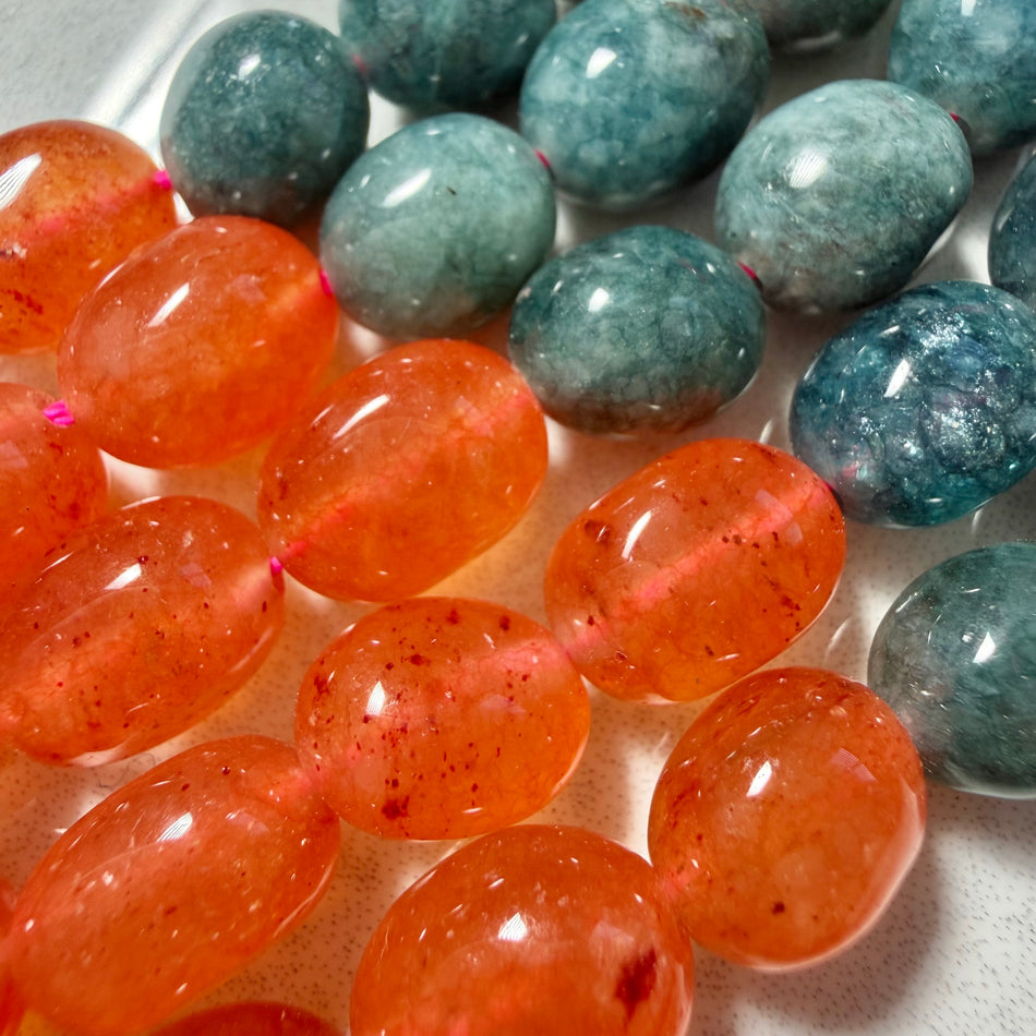 Multicolor Jade Nugget 10mm Strand