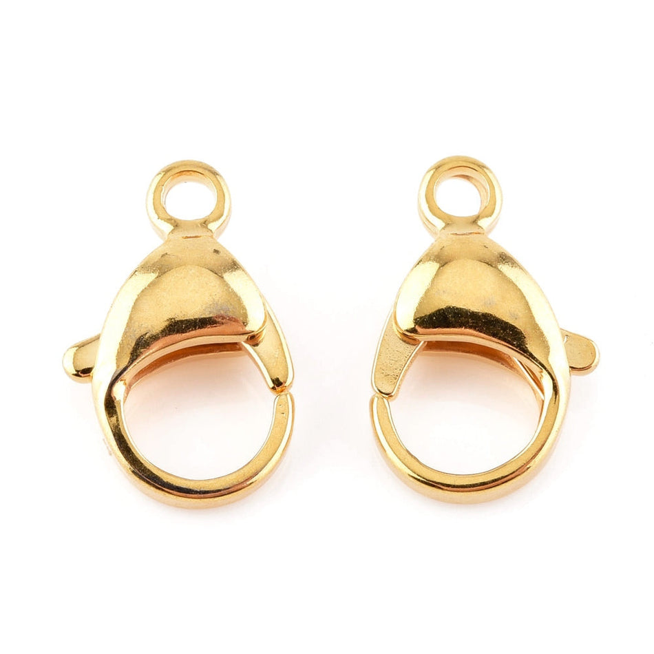 Stainless Steel Lobster Clasp 14mm, 2pcs