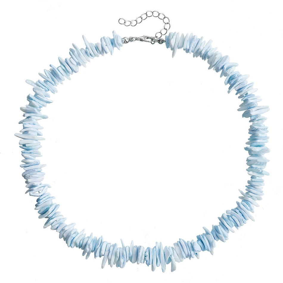 Natural Shell Chip Necklace 16 inches, 1pc