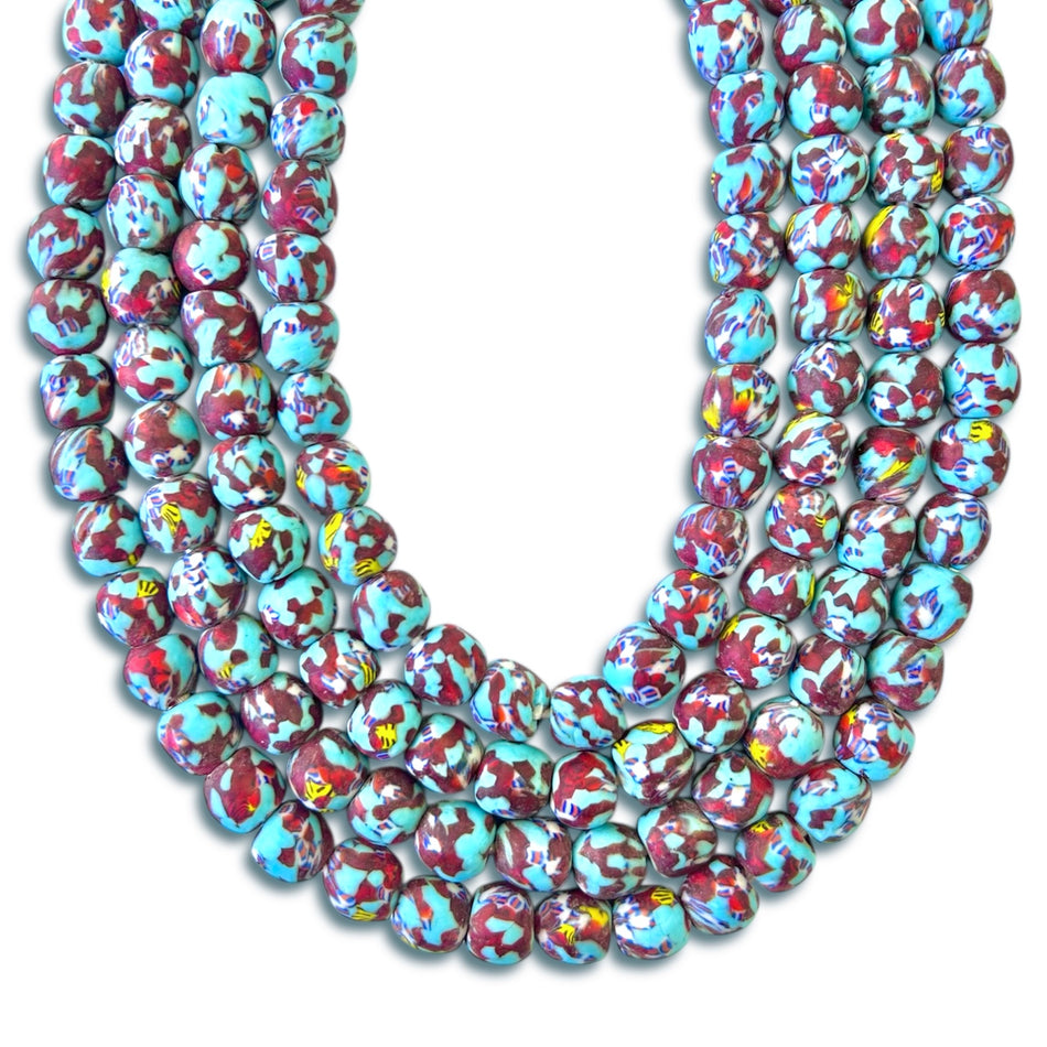 Round African Bead Strand, 14mm