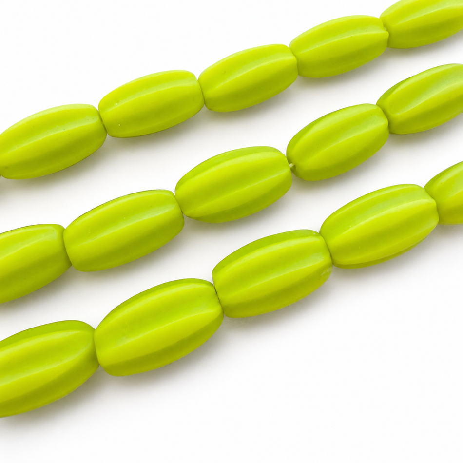 Matte Resin Barrel Bead 30mm Strand