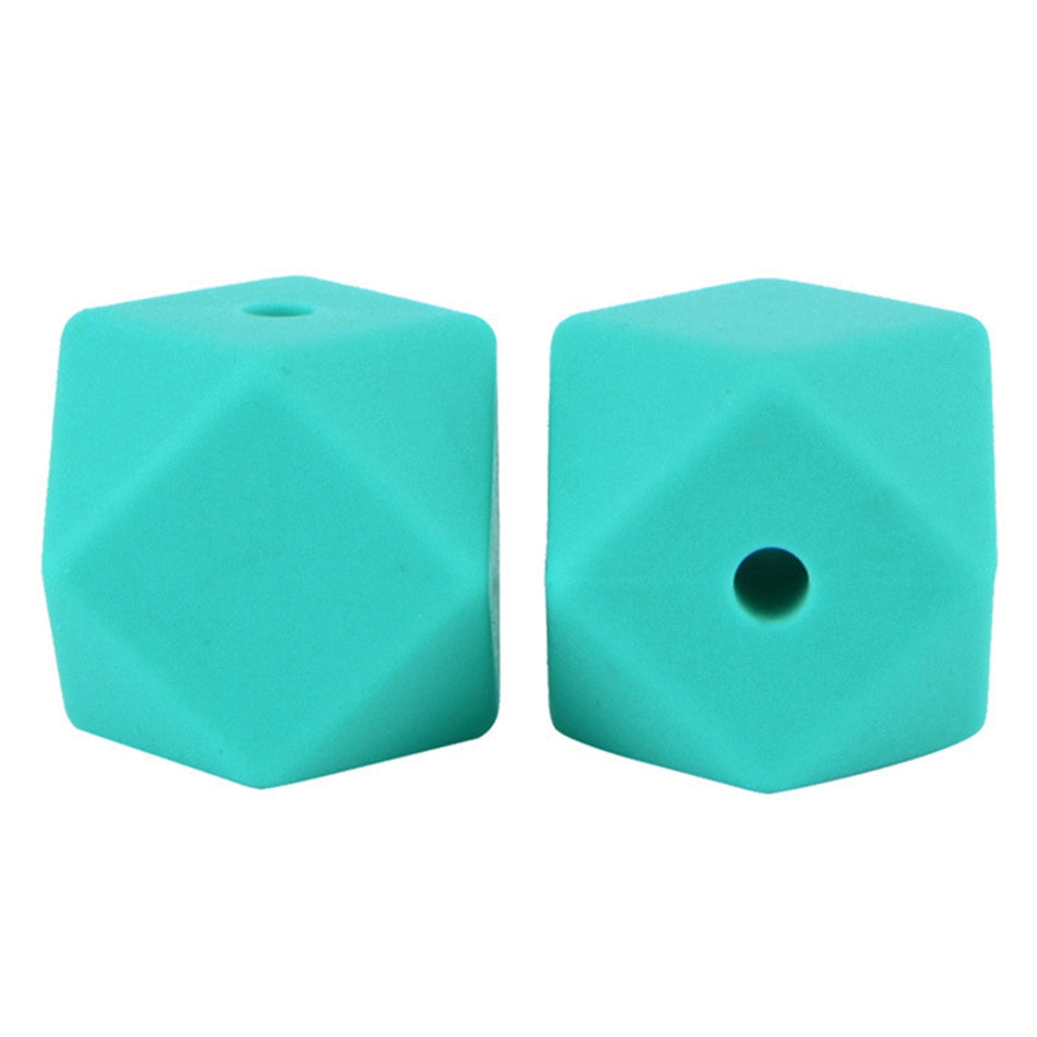 Rubber Polygon Beads 17mm, 10pcs