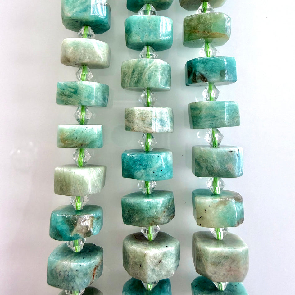 Amazonite Large Slice Bead 16mm Strand