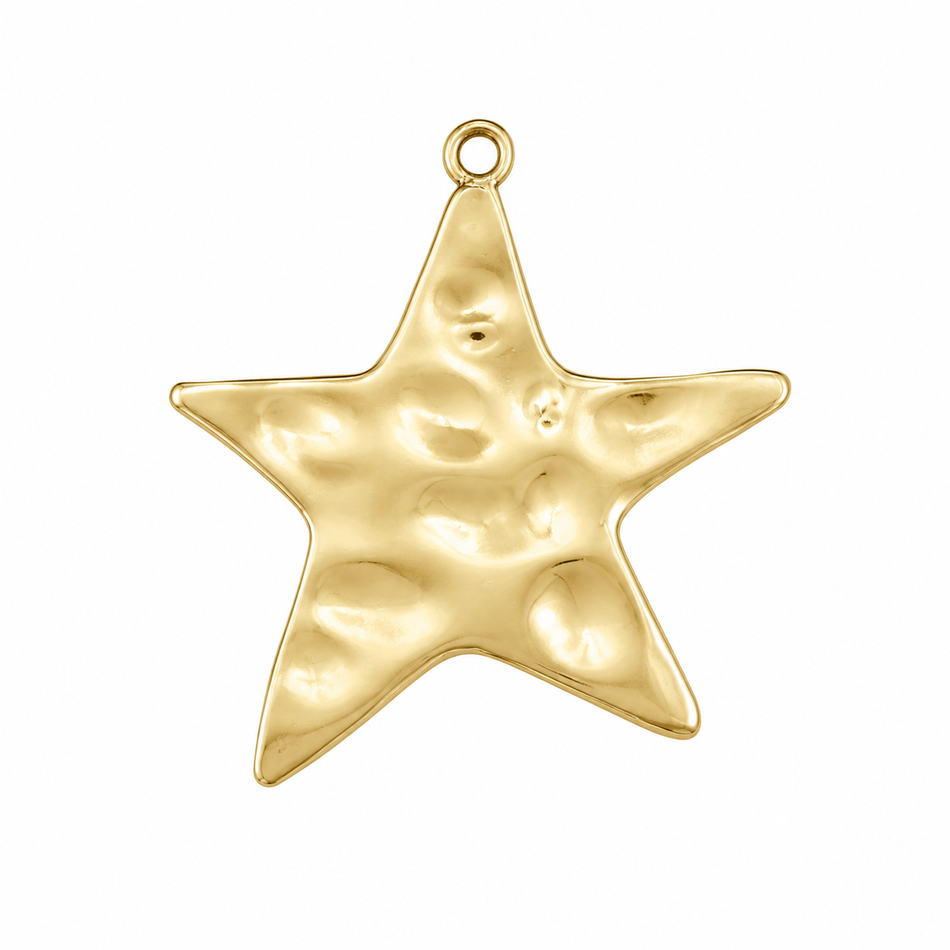 Gold-Filled Star Pendant, 50mm 1pc