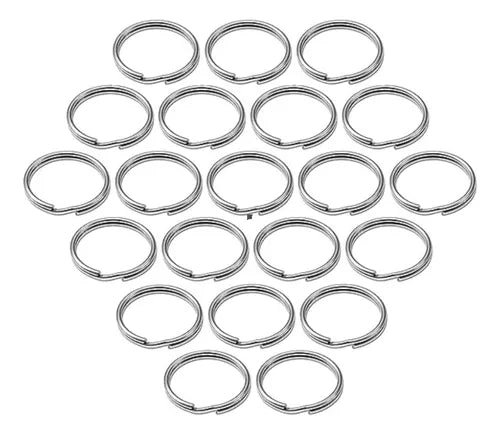 Silver Keychain Rings, 100pcs