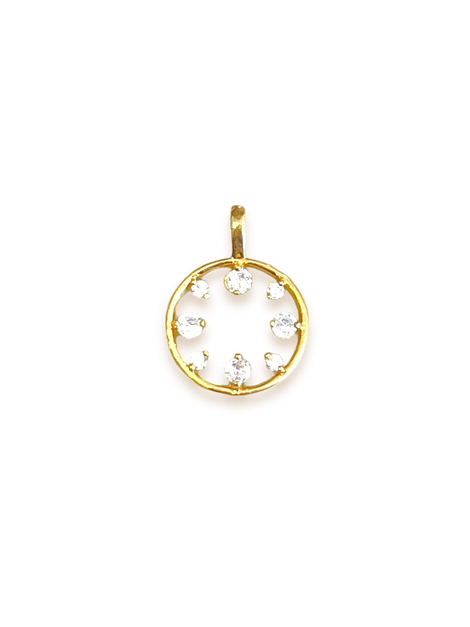 Gold Filled Zirconia Pendant, 1pc