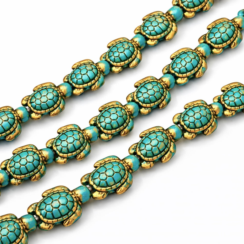 Howlite Tortoise Bead 18mm Strand