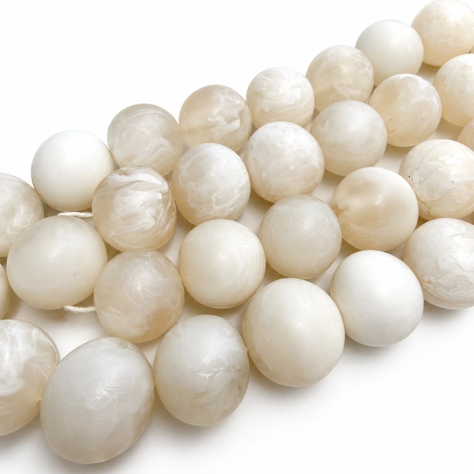 Round Resin Bead Translucent Color 22mm Strand