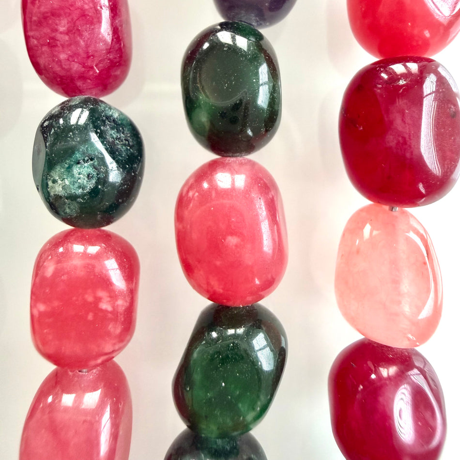 Multicolor Jade Nugget Bead 10mm Strand