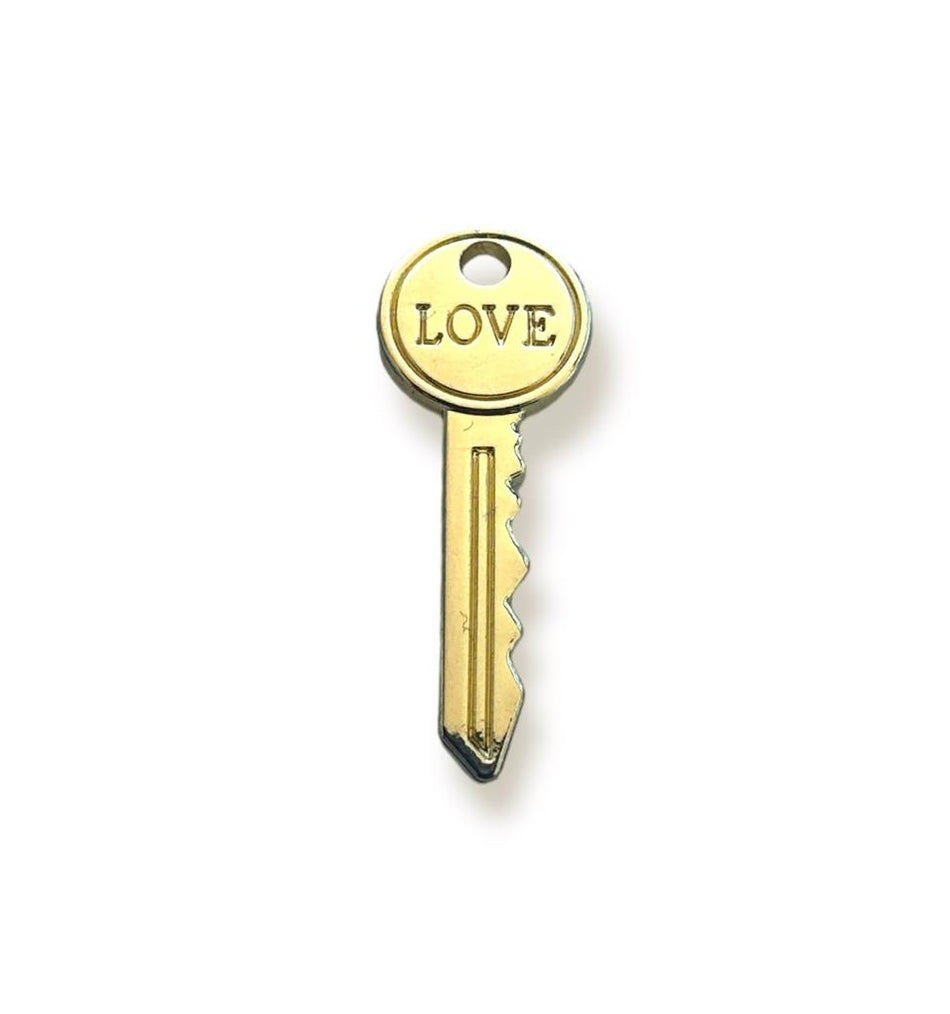 Gold-Filled Love Key Pendant, 2pcs