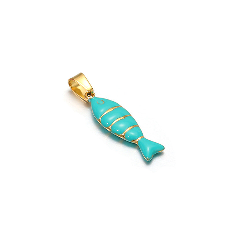 Stainless Steel Fish Pendant 22mm, 1pc